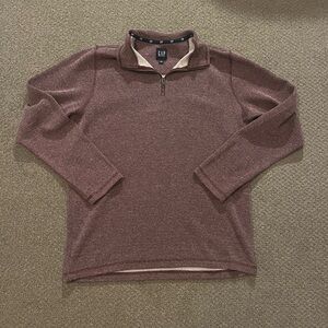 GAP Men's Maroon quarter zip sweater shirt